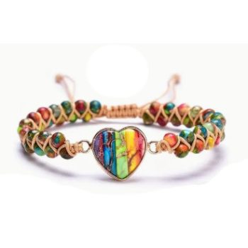   7 Csakra Regalit Csúszócsomós Állítható Ásvány Karkötő