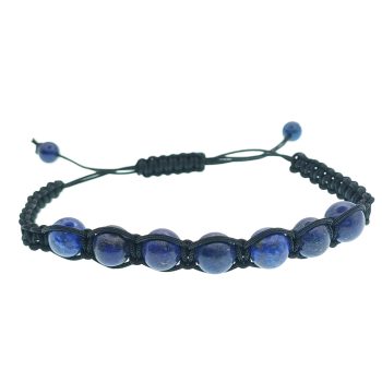   Lápisz Lazuli Lazurit Ásvány Csúszócsomós Állítható Karkötő