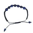 Lápisz Lazuli Lazurit Ásvány Csúszócsomós Állítható Karkötő