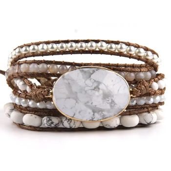   Howlit Ásvány Karkötő ~85cm (+10cm Állítási Lehetőség)