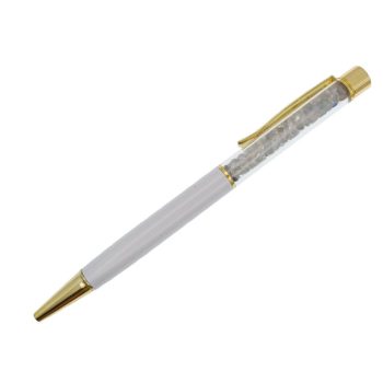   Labradorit Ásványtörmelékkel Töltött Fehér-Arany Színű Golyóstoll
