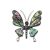Ezüst Színű Abalone Paua Kagyló Lepke Pillangó Bross Kitűző