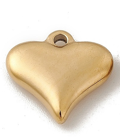 18K Aranyozott Nemesacél Szív Charm