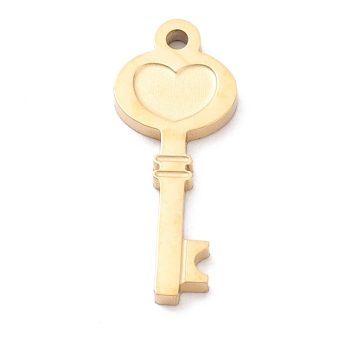 18K Aranyozott Nemesacél Kulcs Charm