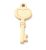 18K Aranyozott Nemesacél Kulcs Charm
