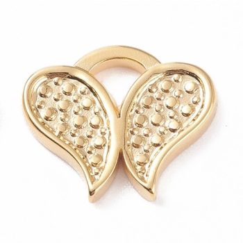   Arany Színű Nemesacél Szív Angyalszárny Lepke Pillangó Charm