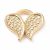 Arany Színű Nemesacél Szív Angyalszárny Lepke Pillangó Charm