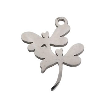 Ezüst Színű Nemesacél Szitakötő Charm