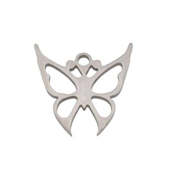 Ezüst Színű Nemesacél Lepke Pillangó Charm