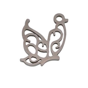 Ezüst Színű Nemesacél Lepke Pillangó Charm