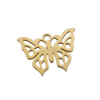 Arany Színű Nemesacél Lepke Pillangó Charm