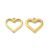 14K Aranyozott Nemesacél Szív Charm