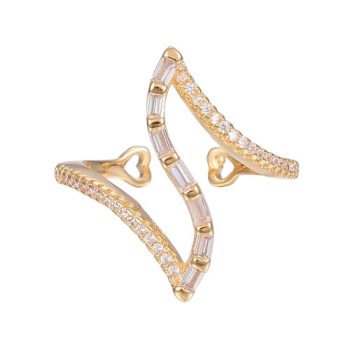 Arany Színű Cirkónia Strasszos Gyűrű