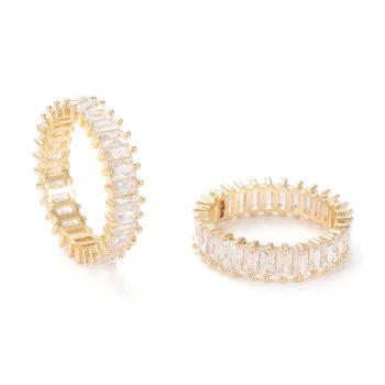 18K Aranyozott Cirkónia Strasszos Gyűrű