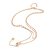Rózsaarany Rose Gold Színű Nemesacél Cirkónia Strasszos Dupla Nyaklánc