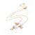 Arany Színű Nemesacél Gyöngyház Csillag Szintetikus Kagyló Gyöngy Nyaklánc