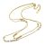 Arany Színű Nemesacél Szintetikus Kagyló Gyöngy Dupla Nyaklánc